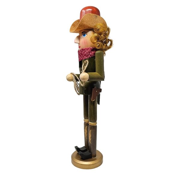 Female Cowgirl Rodeo Cowboy Rancher 16" Christmas Nutcracker - Picture 3 of 4